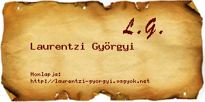 Laurentzi Györgyi névjegykártya