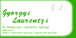 gyorgyi laurentzi business card