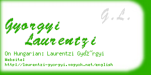 gyorgyi laurentzi business card